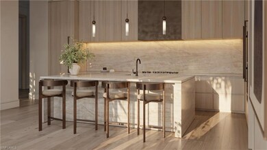 Kitchen with Imported Italian Cabinets, Quartsite Counters, Wolf & Sub-Zero Appliances - Rendering