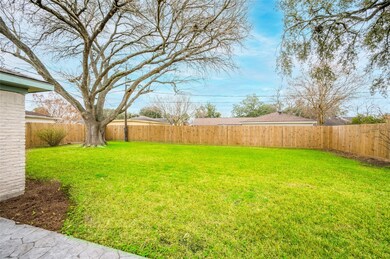 WOW is the appropriate response to the amazing backyard of 8911 Triola. The lot is approx. 8813 sq/ft per HCAD. Fence was replaced in 2021!  Plenty of space for gardening, children's playground equipment, pool, storage shed & more!