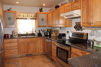 this roomy kitchen has lots of counter and storage