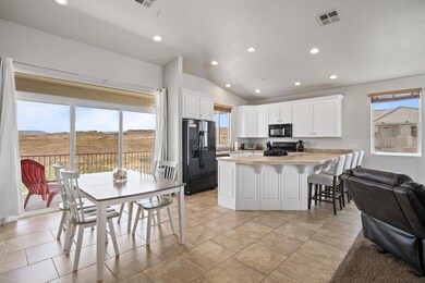 Dining area and kitchen