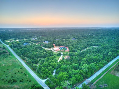 View of aerial view at dusk
