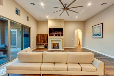 Limestone Fireplace
