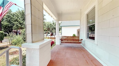 View of covered porch