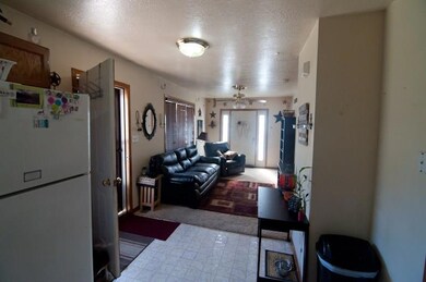 View of living room from kitchen.