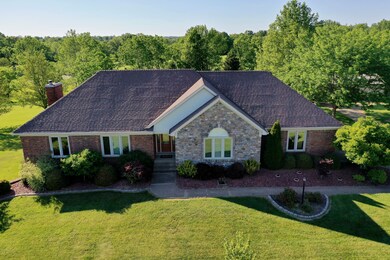 Brick with stone accent