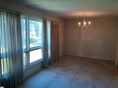 The dining area is just off of the kitchen and is 