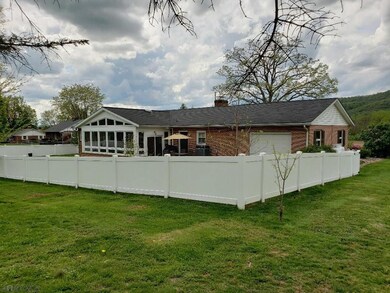Vinyl fenced backyard