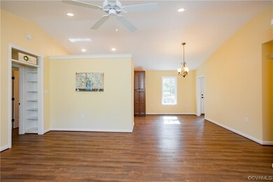 iving room featuring dark hardwood / wood-style fl