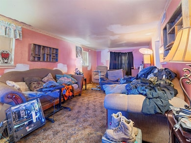 Living room with carpet flooring