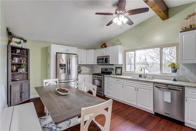 Completly renovated kitchen with a huge window to 