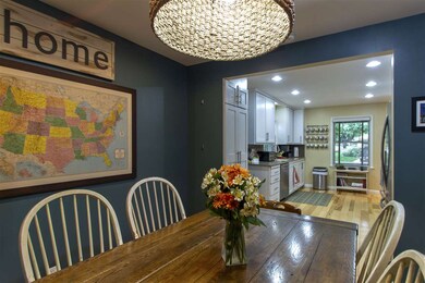 Dining room looking into kitchen