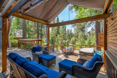 Outdoor living room on one of the decks