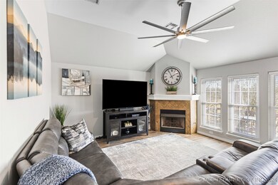 Living room with gas fireplace