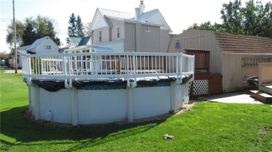 Back yard view of pool.