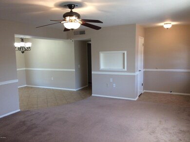 Living room and dining area