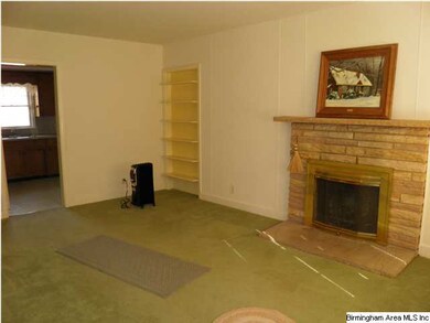 Living room with fireplace
