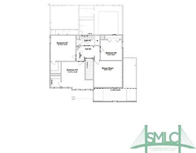 2nd Floor Plan. The 2nd floor has three secondary 