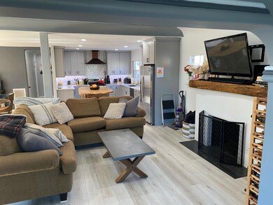 Family room custom mantle