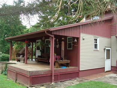 covered porch out the back of home