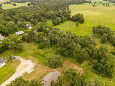Aerial view of sparsely populated area