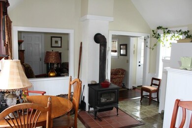 Warm and cozy woodstove in the...