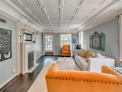 Entryway and main living- American tin tile ceilin
