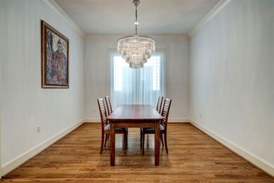 Voila, the Dining Room!  Lustrous hardwood floors,