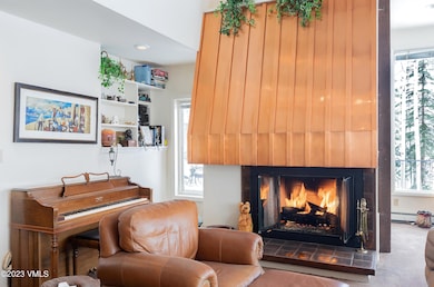Gas fireplace with beautiful copper hood