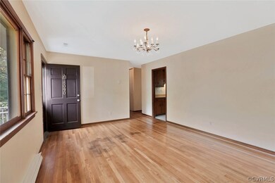 Living room view facing towards the hallway