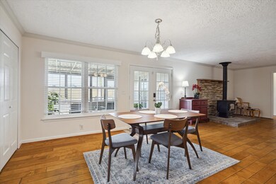From this angle, the dining room reveals even more