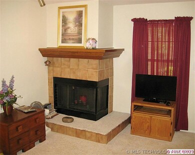 Closer View of Wood Burning Fireplace
