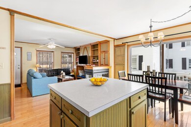 view from kitchen to living room