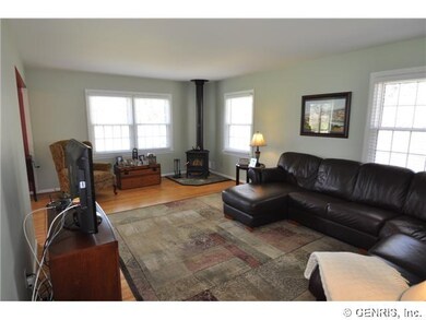 Living Room. Living room wood burning stove.