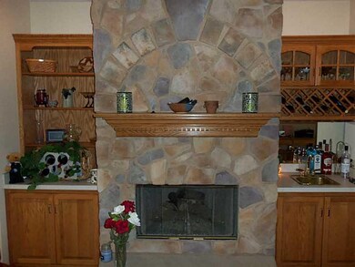 Den/Family/Great Room. 2 story stone fireplace wit
