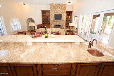 Custom cabinetry, granite counters