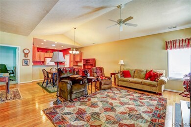 Vaulted Den with Gas Fireplace