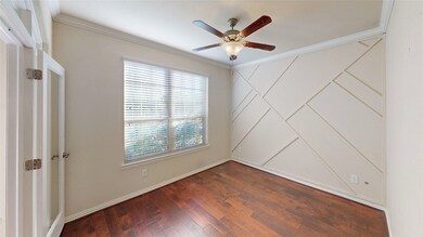 Study with accent wall.