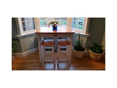 Kitchen. Pretty bay window makes a great breakfast