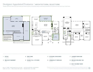 indicates options chosen for this home