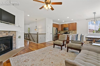 Living area looking into kitchen