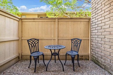 Find tranquility on the small private patio outsid