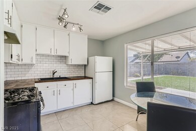 Bright cheery kitchen.