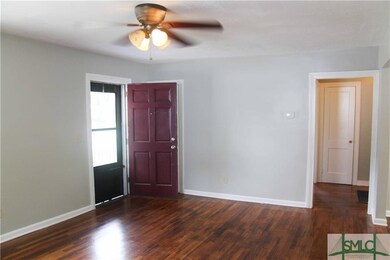 View from living room to the front door.