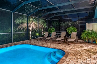 Large screened pool eliminates the need for a trad