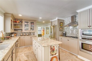 Kitchen Island and gorgeous granite!