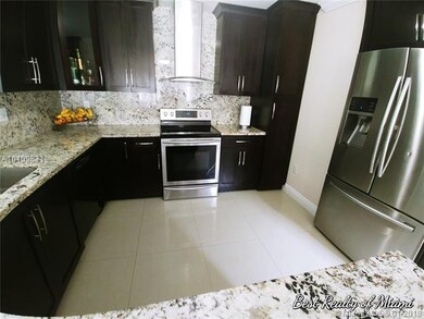 Recently updated granite countertops with wood cab