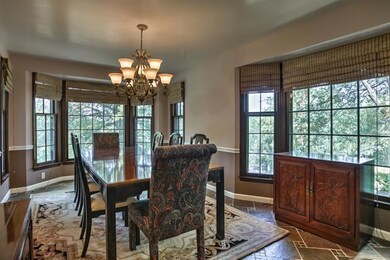Dine in the tree-tops! Gorgeous, tiled dining room