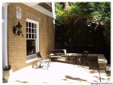 Sprawling front patio