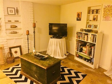 Open floor-plan, living area.  This corner has cab