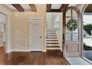Foyer with Exposed Beams